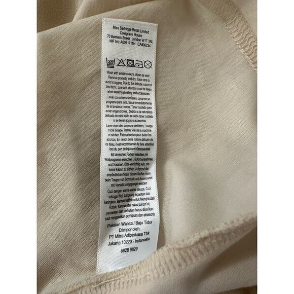 Miss Selfridge Womens Cream Lace Lined Lightweight Babydoll Dress Size 8 - Picture 12 of 12